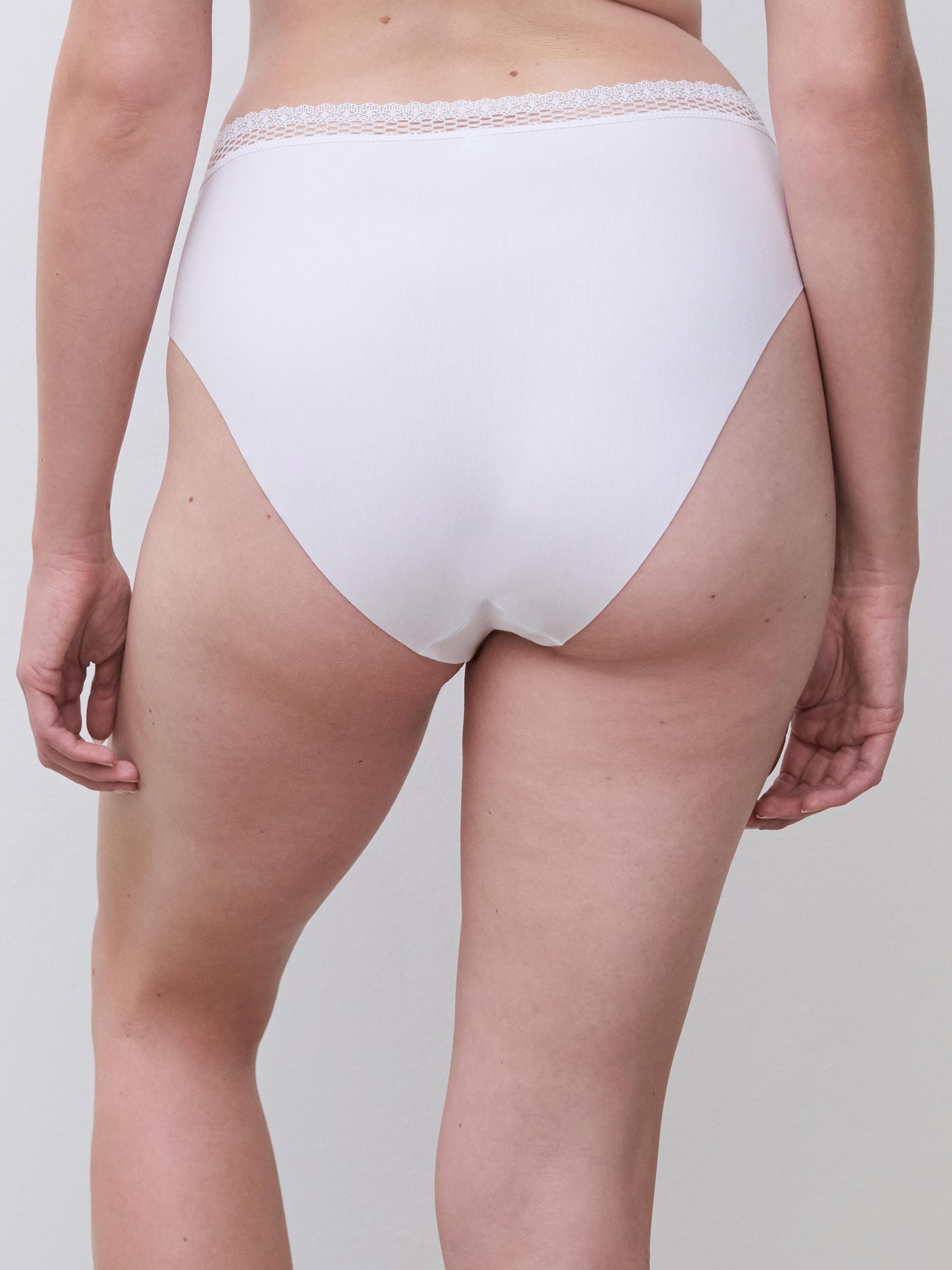 Cut-out briefs med hög midja - Vit